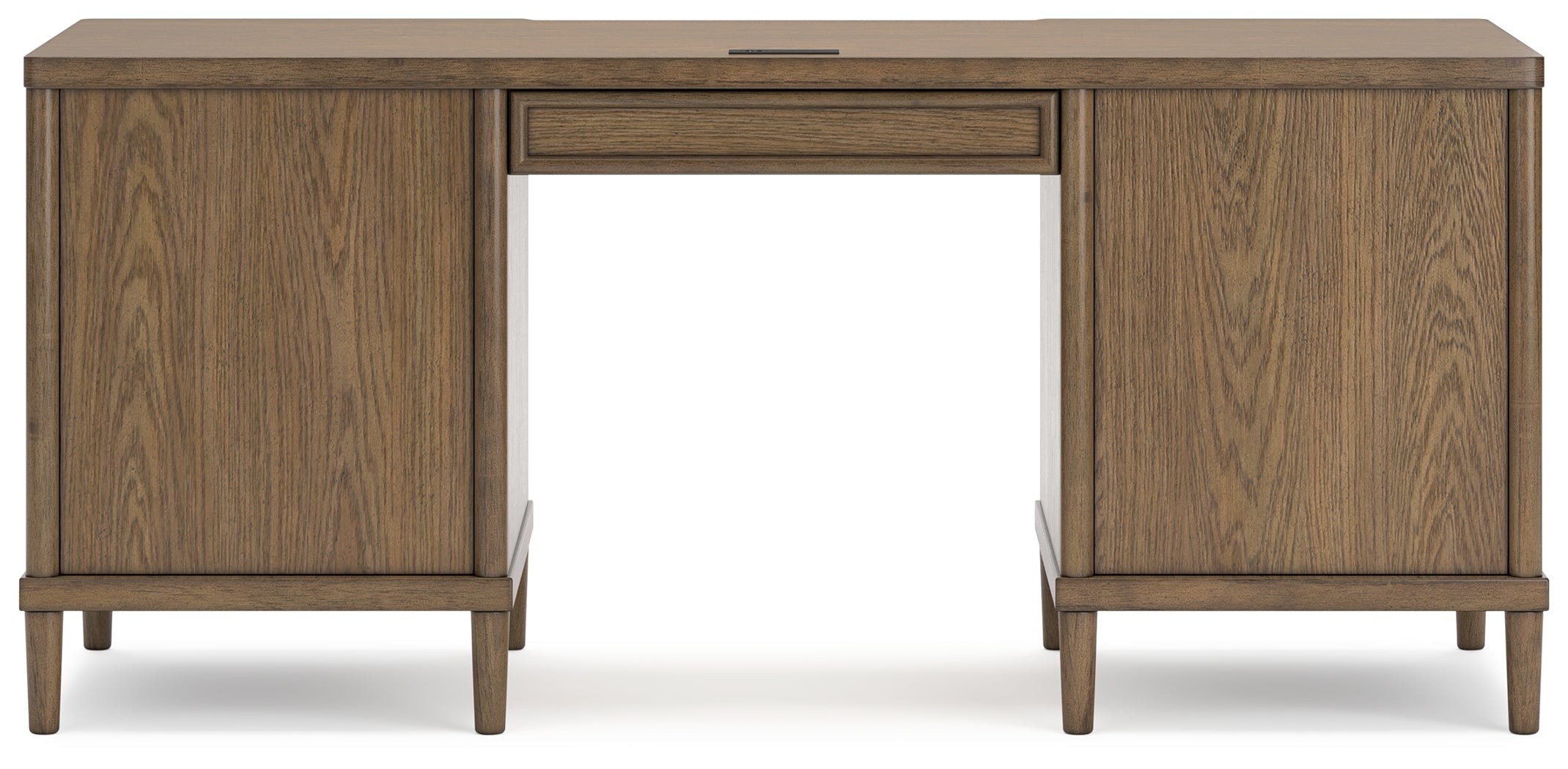 Ashley Furniture - ROANHOWE HOME OFFICE DESK - Dark Brown Wood - Desks - Additional View 5