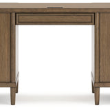 Ashley Furniture - ROANHOWE HOME OFFICE DESK - Dark Brown Wood - Desks - Additional View 5