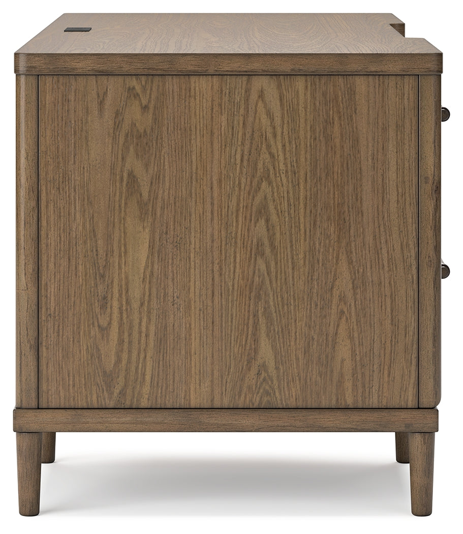 Ashley Furniture - ROANHOWE HOME OFFICE DESK - Dark Brown Wood - Desks - Additional View 6