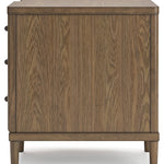 Ashley Furniture - ROANHOWE HOME OFFICE DESK - Dark Brown Wood - Desks - Additional View 7