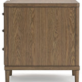 Ashley Furniture - ROANHOWE HOME OFFICE DESK - Dark Brown Wood - Desks - Additional View 7