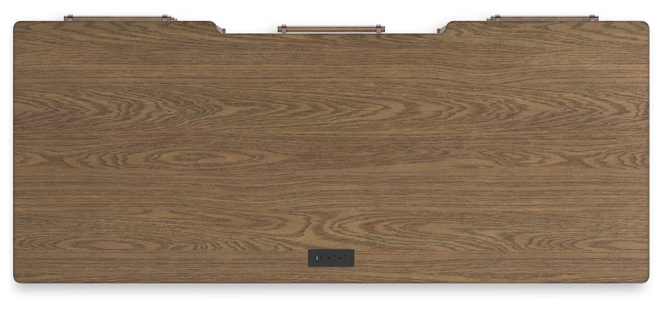 Ashley Furniture - ROANHOWE HOME OFFICE DESK - Dark Brown Wood - Desks - Additional View 8