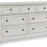 Ashley Furniture - Robbinsdale Dresser - White - Wood - Dresser & Mirror