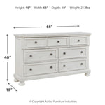 Ashley Furniture - Robbinsdale Dresser - White - Wood - Dresser & Mirror - Additional View 3