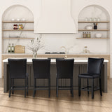 Steve Silver Furniture - Camila - Dining Room Chair - Black Faux Leather|Wood - Chairs - Additional View 1