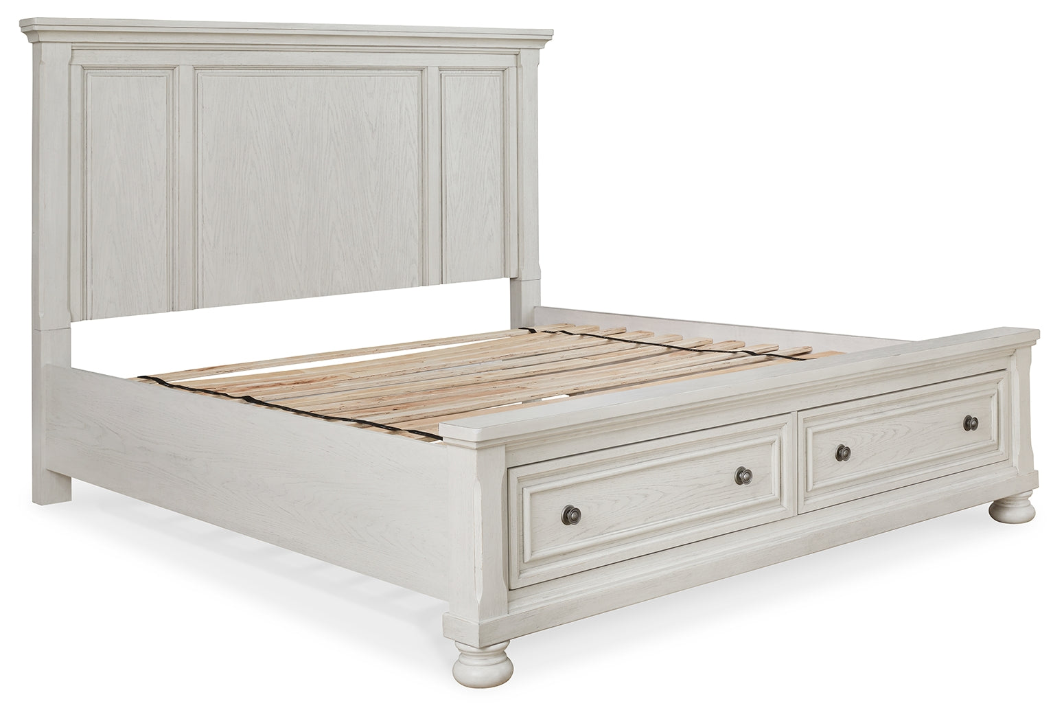 Ashley Furniture - Robbinsdale King Panel Bed - White - Wood - Beds - Additional View 2