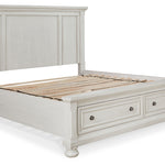 Ashley Furniture - Robbinsdale King Panel Bed - White - Wood - Beds - Additional View 2