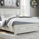 Ashley Furniture - Robbinsdale King Panel Bed - White - Wood - Beds - Additional View 1