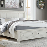 Ashley Furniture - Robbinsdale King Panel Bed - White - Wood - Beds - Additional View 1