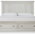 Ashley Furniture - Robbinsdale King Panel Bed - White - Wood - Beds - Additional View 3