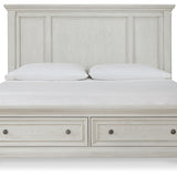 Ashley Furniture - Robbinsdale King Panel Bed - White - Wood - Beds - Additional View 3