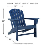 Ashley Furniture - Sundown Treasure Adirondack Chair - Blue - Chairs - Additional View 6