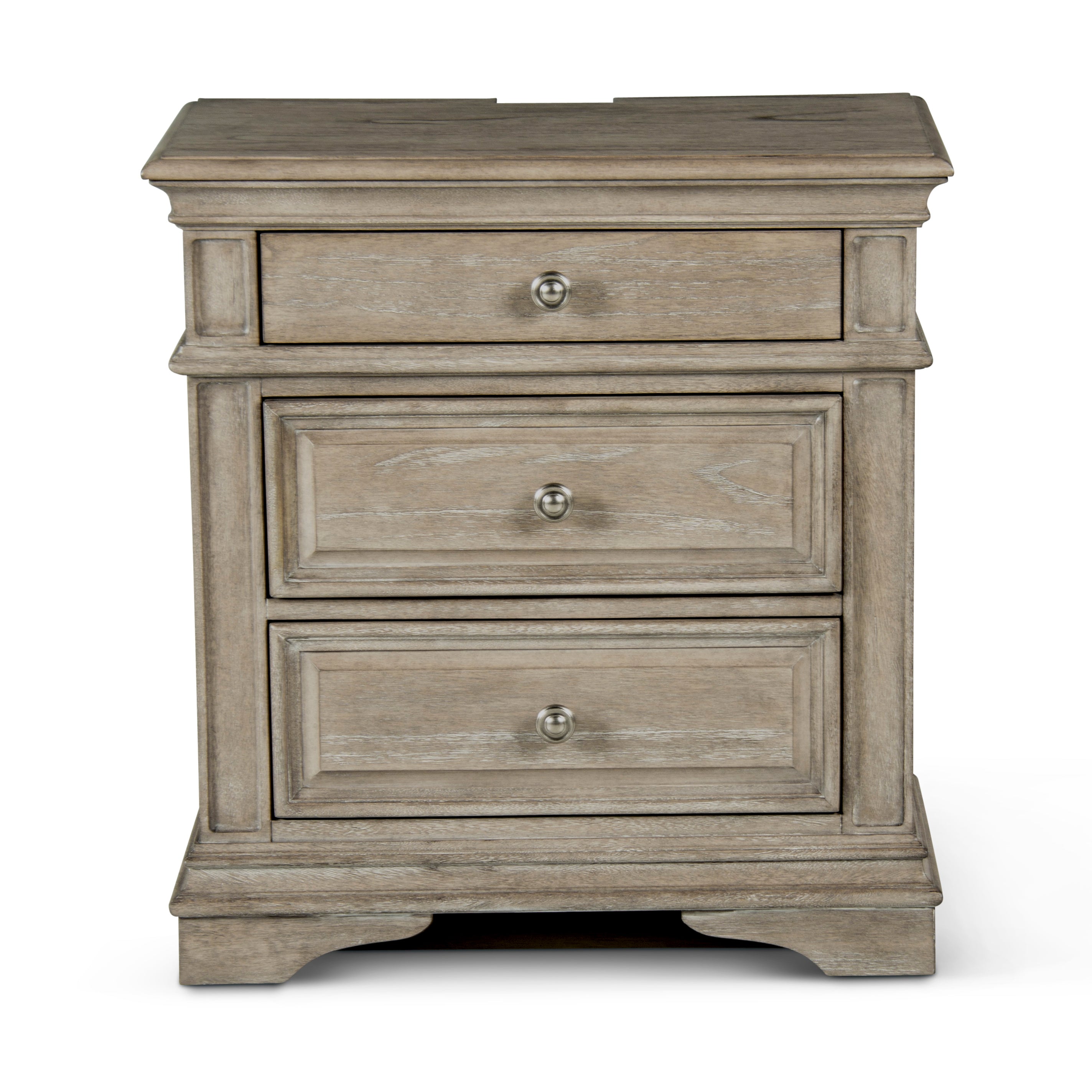 Steve Silver Furniture - HIGHLAND PARK DARK NIGHTSTAND - Light Brown Wood - Nightstands