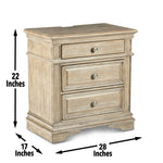 Steve Silver Furniture - HIGHLAND PARK DARK NIGHTSTAND - Light Brown Wood - Nightstands - Additional View 1