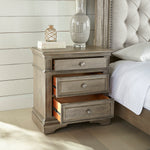 Steve Silver Furniture - HIGHLAND PARK DARK NIGHTSTAND - Light Brown Wood - Nightstands - Additional View 3