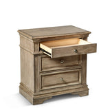 Steve Silver Furniture - HIGHLAND PARK DARK NIGHTSTAND - Light Brown Wood - Nightstands - Additional View 5