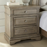 Steve Silver Furniture - HIGHLAND PARK DARK NIGHTSTAND - Light Brown Wood - Nightstands - Additional View 6