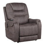 Steve Silver Furniture - BRISBANE POWER LIFT CHAIR W/3 HEAT ZONES - Dark Gray Steel - Chairs - Additional View 1