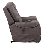 Steve Silver Furniture - BRISBANE POWER LIFT CHAIR W/3 HEAT ZONES - Dark Gray Steel - Chairs - Additional View 2