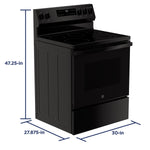 GE BLACK 30" FREE-STANDING ELECTRIC RANGE - Ranges - Additional View 22