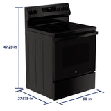 GE BLACK 30" FREE-STANDING ELECTRIC RANGE - Ranges - Additional View 22