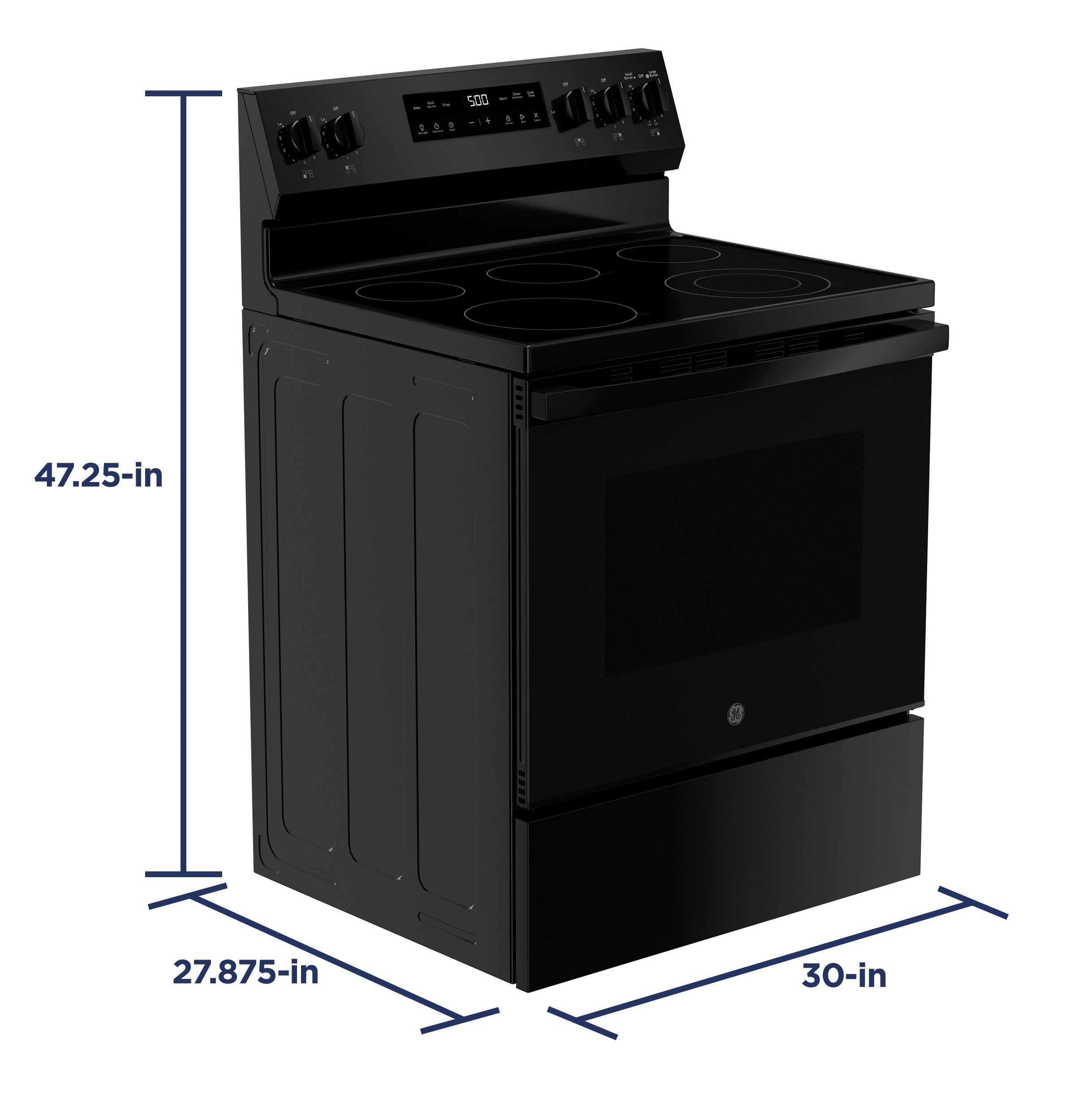 GE BLACK 30" FREE-STANDING ELECTRIC RANGE - Ranges - Additional View 22