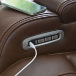 Ashley Furniture - DREAMER POWER RECLINING SOFA W/AUDIO - Dark Brown Leather Match - Sofas - Additional View 12