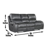Keily Manual Reclining Sofa - Gray