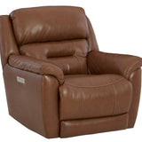 Laredo Leather Power Recliner - Saddle
