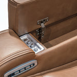 Ashley Furniture - DREAMER POWER RECLINING LOVESEAT W/ AUDIO CONSOLE - Light Brown Leather Match - Loveseats - Additional View 9