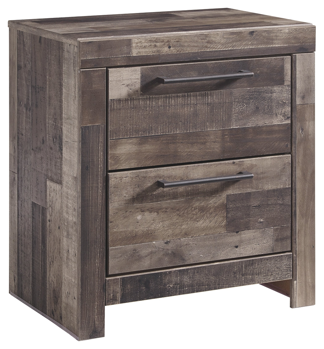 Ashley Furniture - Derekson Nightstand - Grey - Dark Gray Wood - Nightstands