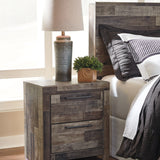 Ashley Furniture - Derekson Nightstand - Grey - Dark Gray Wood - Nightstands - Additional View 1