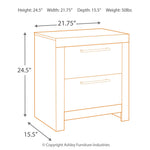 Ashley Furniture - Derekson Nightstand - Grey - Dark Gray Wood - Nightstands - Additional View 4