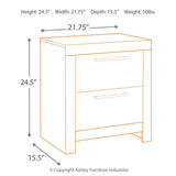 Ashley Furniture - Derekson Nightstand - Grey - Dark Gray Wood - Nightstands - Additional View 4