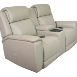 Eraqus Leather Power Console Loveseat With Immersive Audio