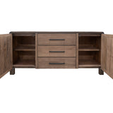International Furniture Direct - TAMESIS CONSOLE TABLE - Dark Brown Wood - Tables - Additional View 2