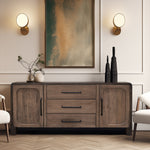 International Furniture Direct - TAMESIS CONSOLE TABLE - Dark Brown Wood - Tables - Additional View 3
