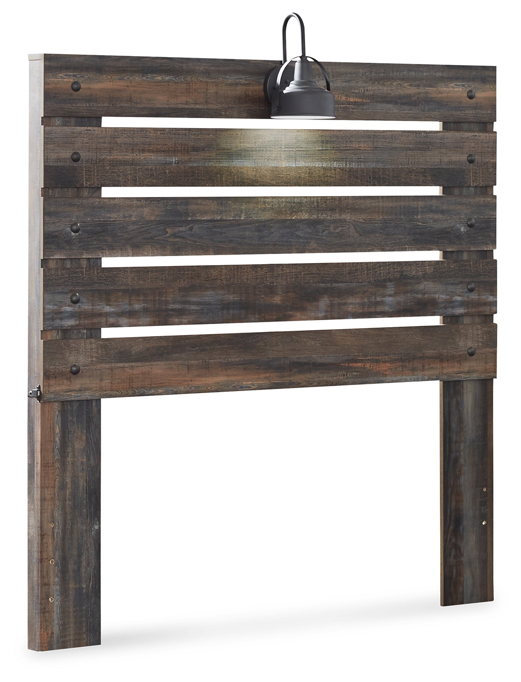 Ashley Furniture - DRYSTAN FULL PANEL HEADBOARD WITH LIGHT - Beige Wood - Headboards