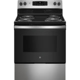 GE STAINLESS 5.0C 30" FREE-STANDING ELECTRIC RANGE - Pearl Silver|Black - Ranges