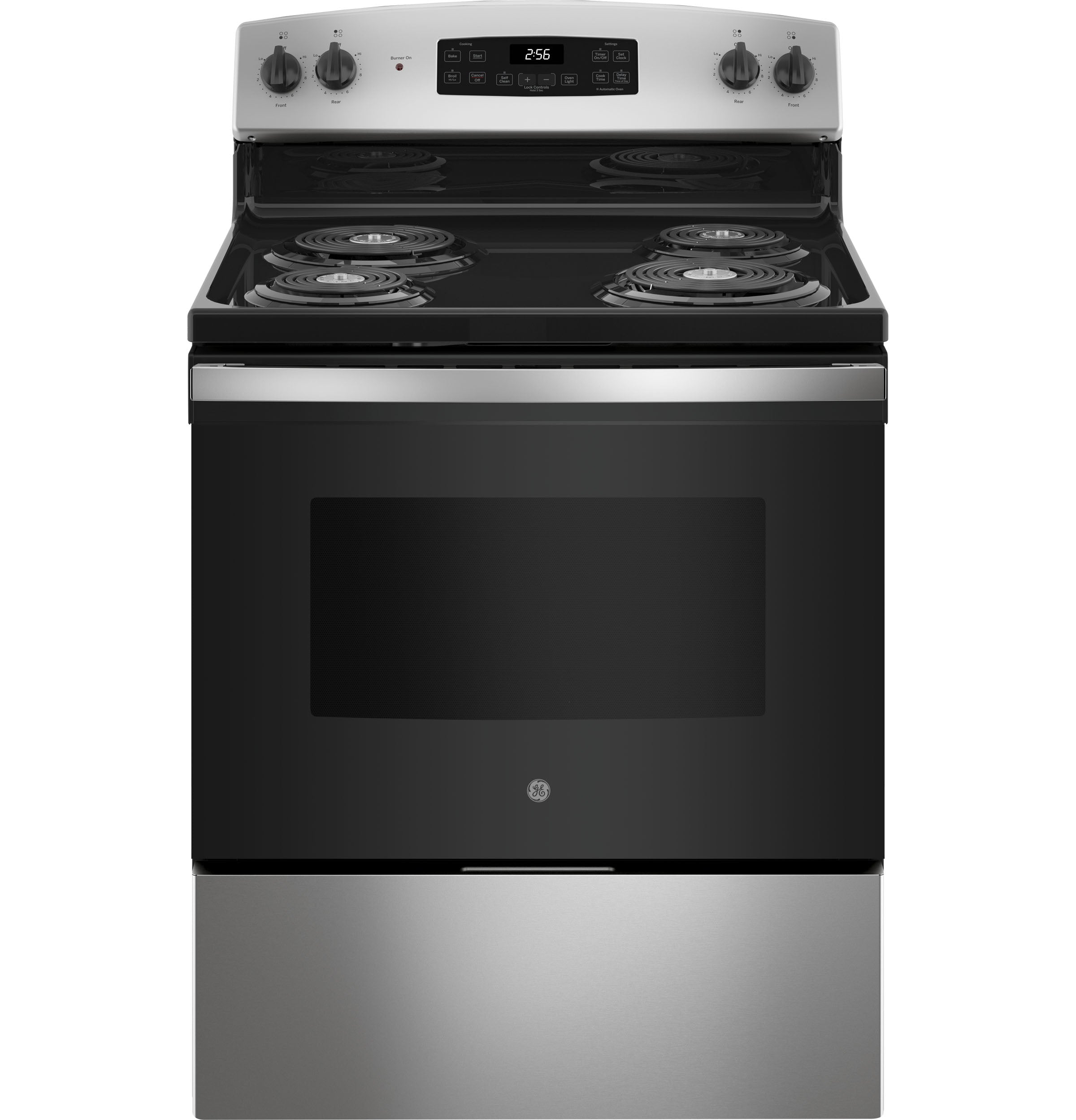 GE STAINLESS 5.0C 30" FREE-STANDING ELECTRIC RANGE - Pearl Silver|Black - Ranges