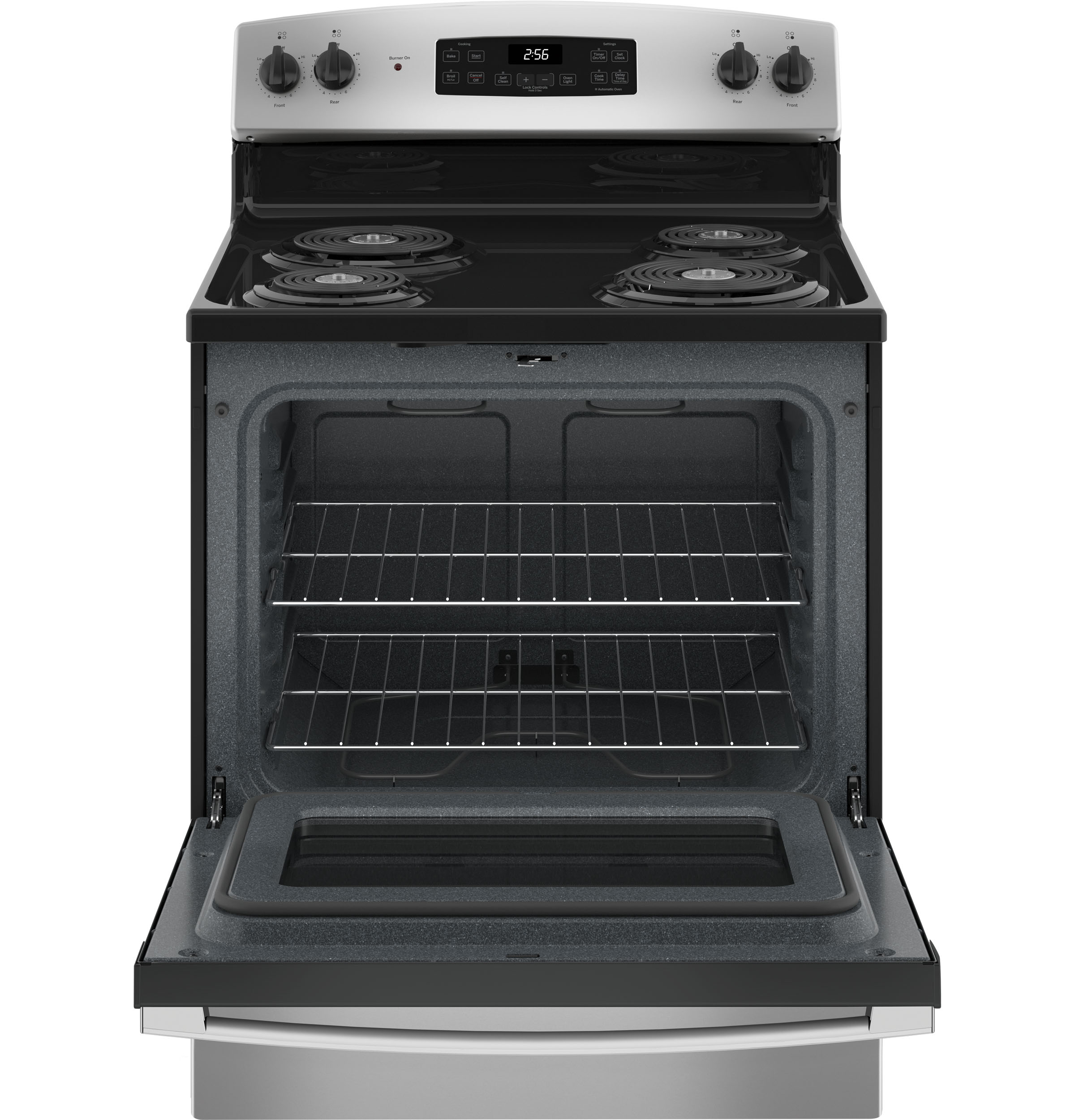 GE STAINLESS 5.0C 30" FREE-STANDING ELECTRIC RANGE - Pearl Silver|Black - Ranges - Additional View 1