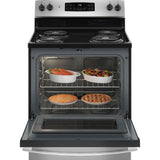 GE STAINLESS 5.0C 30" FREE-STANDING ELECTRIC RANGE - Pearl Silver|Black - Ranges - Additional View 2