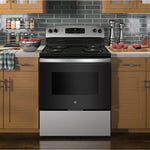 GE STAINLESS 5.0C 30" FREE-STANDING ELECTRIC RANGE - Pearl Silver|Black - Ranges - Additional View 4