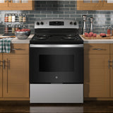 GE STAINLESS 5.0C 30" FREE-STANDING ELECTRIC RANGE - Pearl Silver|Black - Ranges - Additional View 4