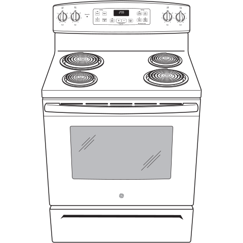 GE STAINLESS 5.0C 30" FREE-STANDING ELECTRIC RANGE - Pearl Silver|Black - Ranges - Additional View 8