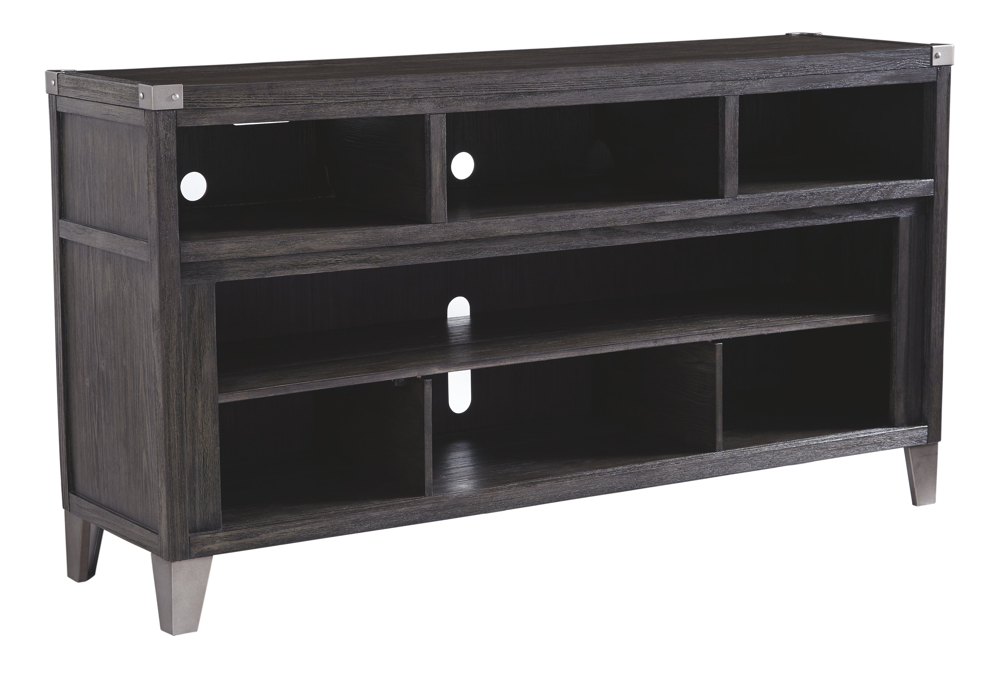 Ashley Furniture - TODOE MEDIA STAND - Gray Wood - TV Stands
