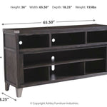 Ashley Furniture - TODOE MEDIA STAND - Gray Wood - TV Stands - Additional View 3