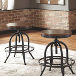 Ashley Furniture - Valebeck 24" Swivel Barstool - Brown - Dark Brown Wood|Metal - Stools - Additional View 1