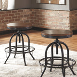 Ashley Furniture - Valebeck 24" Swivel Barstool - Brown - Dark Brown Wood|Metal - Stools - Additional View 1