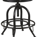 Ashley Furniture - Valebeck 24" Swivel Barstool - Brown - Dark Brown Wood|Metal - Stools - Additional View 2